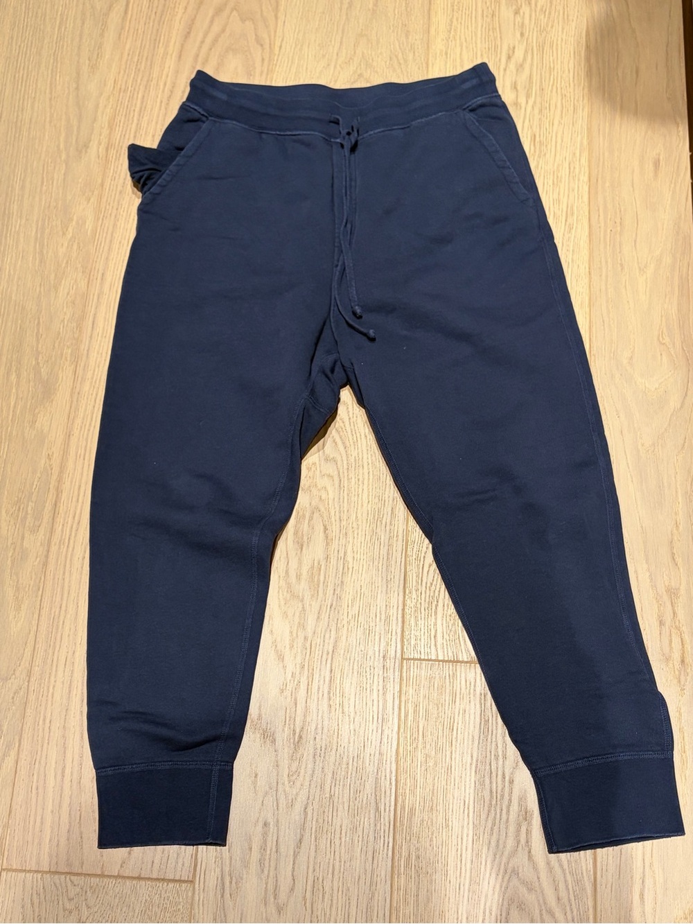 Nili Lotan Navy Track Joggers with Drawstring Waist